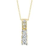 Three-Stone Diamond Pendant 1/4ctw