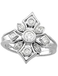 Ann Harrington Jewelry 14k White Gold 3/4 Ct Tw Diamond Right Hand Ring