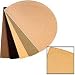 Andiron 4' Half Round Gold Haze Wool Fireplace Rug