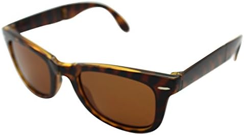 Zerkso 4105 "Colours" Womens Foldable Wayfarer Polarized Demi Brown Frames Brown Lens
