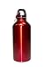 Tinted Stainless Steel Reusable Water Bottle 16 Oz. (450ml) with hiking clip - Red
