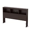 South Shore Furniture, Cakao Collection, Bookcase Headboard 54", Chocolate