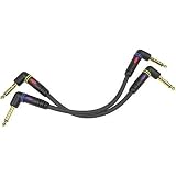 Buy Planet Waves Right-Angle Gold-Plated 1 4-1 4 Patch Cables 2 Pack, 6 Inches by Planet Waves
