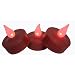 Set Of 3 LED Battery Operated Red Tea Light Candles #ES60-166