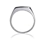 Nickel Free Tarnish Free Sterling Silver Princess Cut Clear Cubic Zirconia Polished Rhodium Plated 10mm Mens Band Ring Size 9
