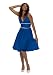 Astrapahl, Elegantes Cocktailkleid, breite Träger, knielang, Farbe dunkel blau