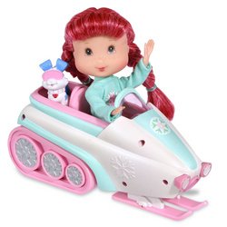 Strawberry Shortcake: Scootin' Along - Snowflake Skimobile Strawberry Shortcake w/ Pupcake