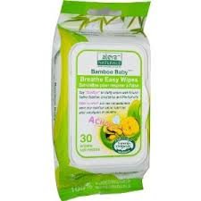 Bamboo Baby Breathe Easy Travel Nose Wipes by Aleva Naturals 30 wipes