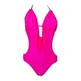 Plunge Monokini Neon Pink
