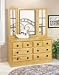 Dressers Unfinished Pine, Dressers: Strafford Double Dresser Kit