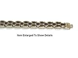 8.5 Highly Polished Surgical Stainless Steel and Rubber Men's Bracelet