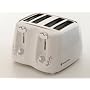 Russell Hobbs 13899 4 Slice Compact Toaster in white and chrome