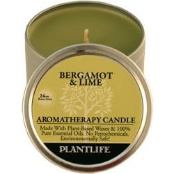 Bergamot & Lime 100% Essential Oil Aromatherapy Candle- 24 hr. burn time