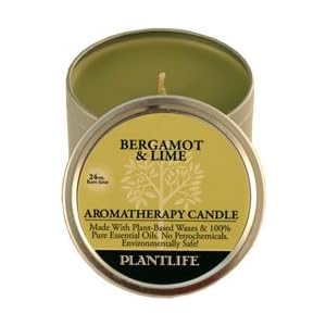 Bergamot & Lime Aromatherapy Candle- 24 hr burn time- made with 100% pure essential oils