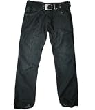 Pierre Cardin men's mp92a regular fit black poly belt jean