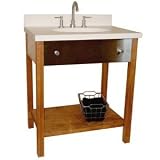 31 Chicago Vanity - Stainless Steel Top with Integral Bowl & City Lav Faucet - Light Maple Base