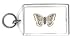 Keychain with gray, butterfly