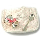 Trousseau Egg Spoon And Bib Set - Pink