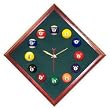 12in Diamond Billiard Clock Cherry & Spruce Mali Felt