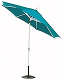 Outdoor Living : 11' Auto-tilt Umbrella White Aruba Sunbrella