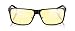 Gunnar Optiks VIN-06101 Vinyl Full Rim Ergonomic Advanced Computer Glasses with Amber Lens Tint, Onyx/Gunmetal Frame Finish