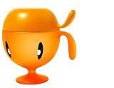 A di Alessi Rudi Cup With Lid - Orange