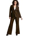 Calvin Klein Woman One-Button Seamed Pant Suit