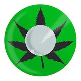 Edit - Lentilles de contact Crazy Feuille de Cannabis - Cannabis Leaf (Green)