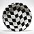 9" Checker Racing Plates