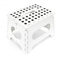 Kikkerland EZ Fold Short Step Stool, White