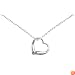 Sterling Silver Small Open Heart On Cable Chain 18in Necklace