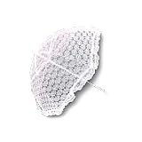 Beautiful Decorative Size White Floral Lace Parasol