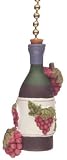 Wine Bottle Ceiling Fan Pull Decorated with Grapes Home Decor Kitchen
