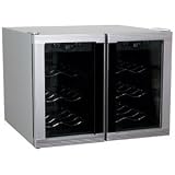 Haier HVUE12DBSS 12-Bottle Capacity Dual Zone Wine Cellar, Silver