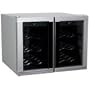 Haier HVUE12DBSS 12-Bottle Capacity Dual Zone Wine Cellar, Silver