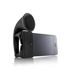 PORTABLE AMP FOR IPHONE HORN STAND BLACK (PORTABLE AUDIO/CELLULAR ACCESSORIES)