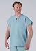 [Itm] Ciel Blue, XL [Acsry To]: AngelStat Cap Sleeve Scrub Top - Ciel Blue, XL
