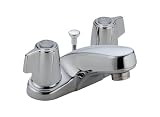 Delta 2520 Classic Double-Handle Centerset Lavatory Faucet with Metal Pop-Up, Chrome
