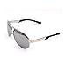 LEDING men sunglasses polarized glasses metal frame fashion Star 100% UV protection (193, A-Silver)