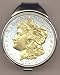 Morgan Silver Dollar (1878 - 1921) Two Tone U.S. Coin Spring Loaded Money Clip