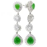 Jewelry - Jade Emerald Dangle Earring SZ One Size