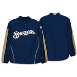 Milwaukee Brewers Cooperstown Throwback Pickoff Pullover Jacket - Medium