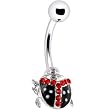 Fancy Jeweled LADYBUG Belly Ring