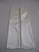 Tasteful Ivory Satin Elbow Length Gloves - Generous (8-14) and Length 11 3/4 inches