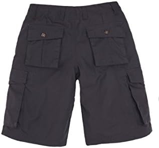 KXKY Mens Multi-Pocket Cargo Short 32 Dark Grey