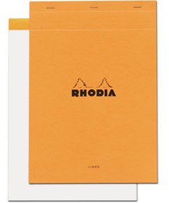 Rhodia Staplebound Orange Blank 8.25 x 11.75 Notepad - R18000