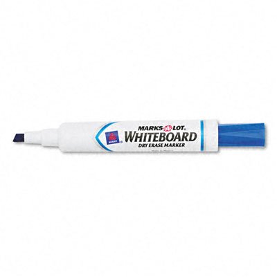 Avery Marks-A-Lot Desk Style Blue Dry Erase Marker with Chisel Tip 12 Pack (24406)