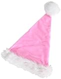 Santa Hat – PINK Plush with Fur Trim
