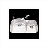 KINDRED Crown Double Bowl Undermount Kitchen Sink SS