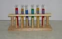 6 Test Tubes in Wooden Rack